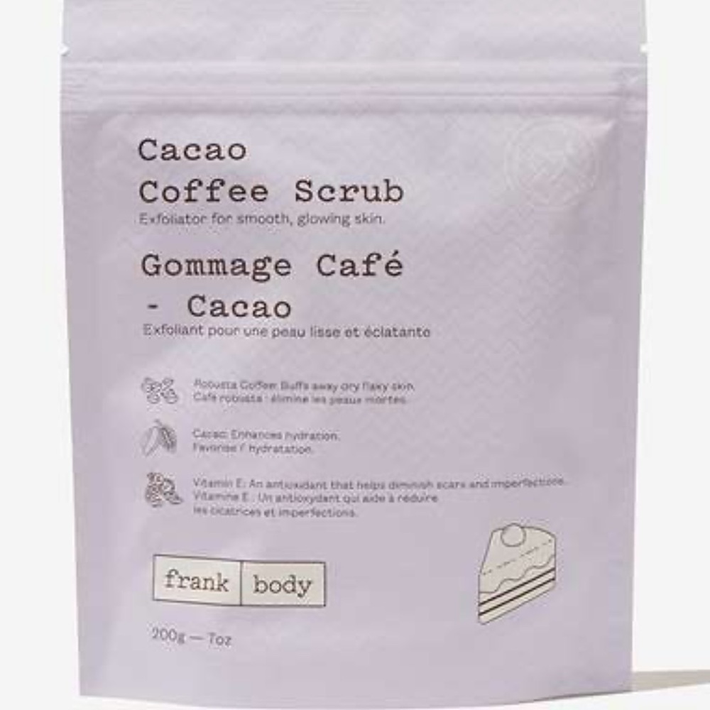 FRANK BODY
Cacao Coffee Scrub
